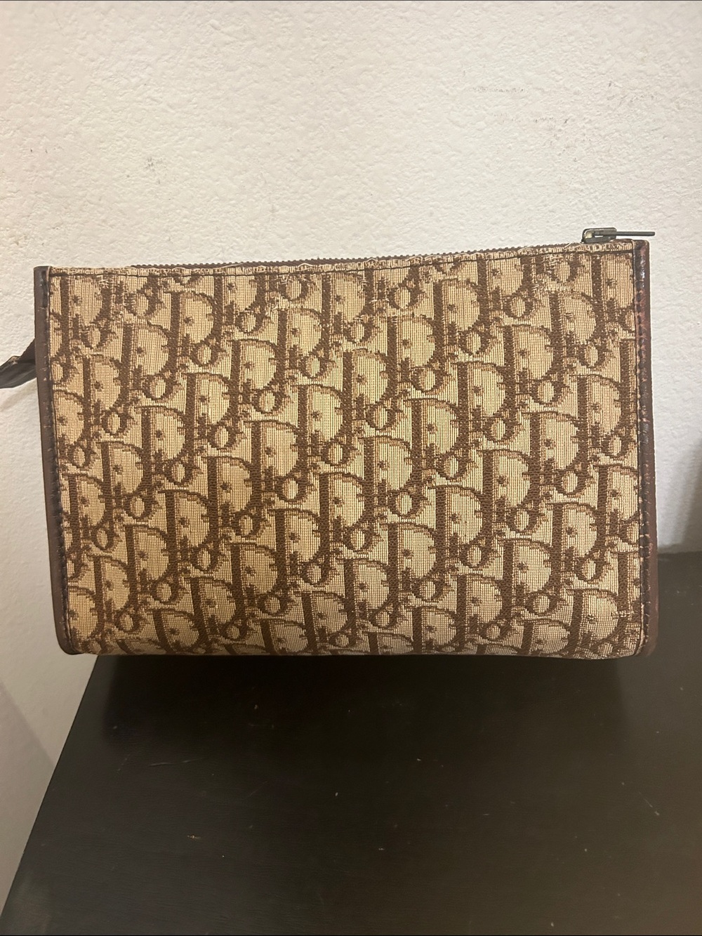 Dior Brown Monogram Canvas Clutch